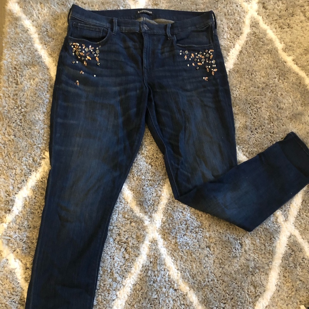 Express Embellished Jeans